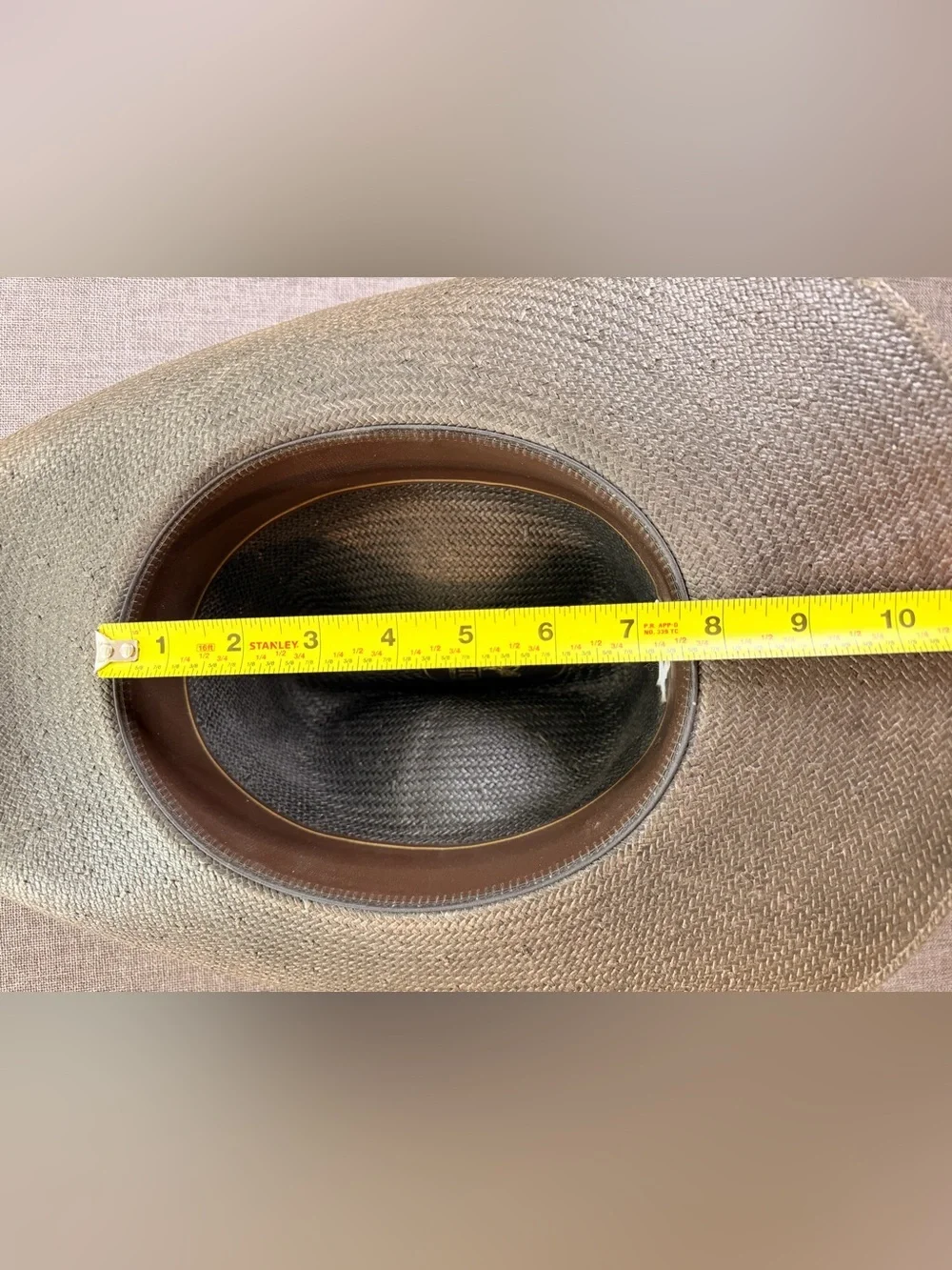 Stetson Vintage Set of 2 Brown Straw Western Hat with Chin Cord Cowboy Unisex